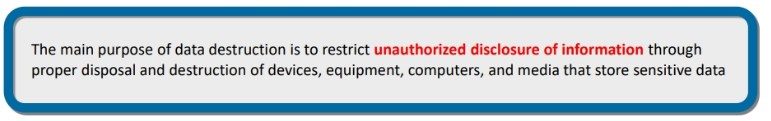 Data Destruction