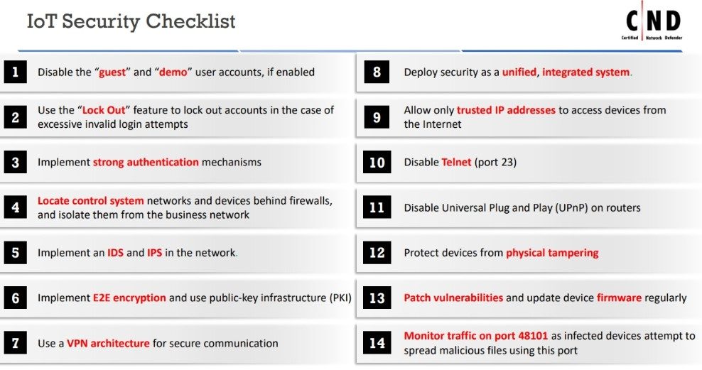 IoT Security Checklist