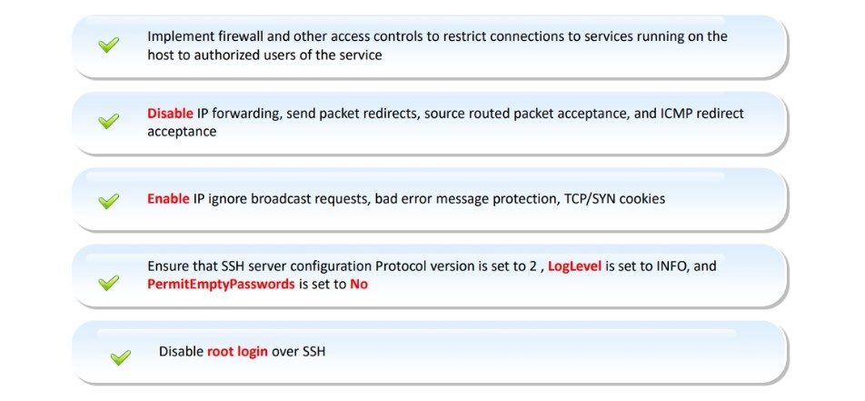 Linux Hardening Checklist Network Security and Remote Access