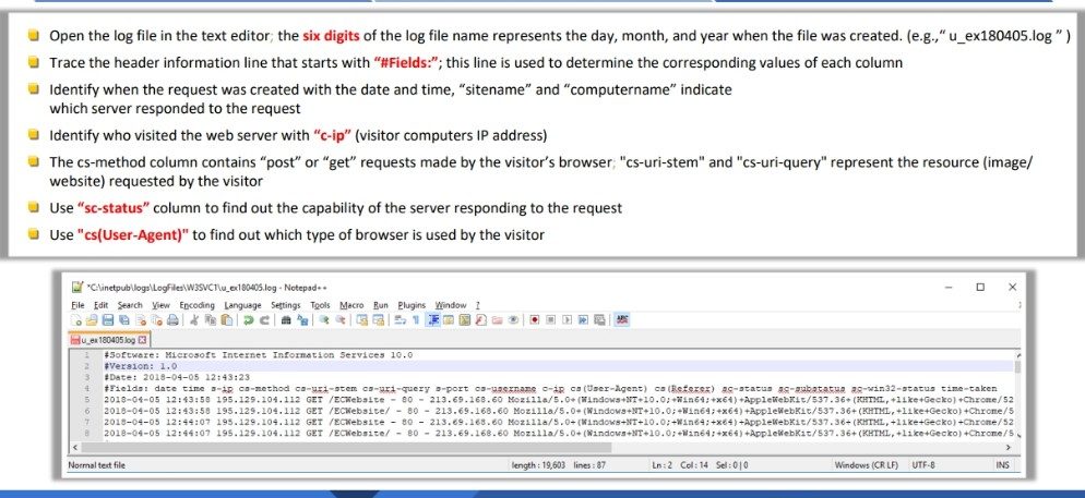 Monitoring and Analyzing Log Files in IIS