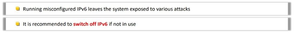 Turn Off IPv6 if Not In Use